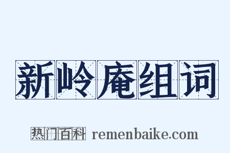新岭庵组词是什么意思的图片
